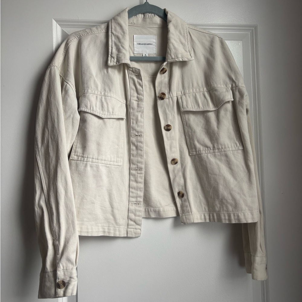 Dry Goods USA Thread & Supply Women's Cream Jean Jacket